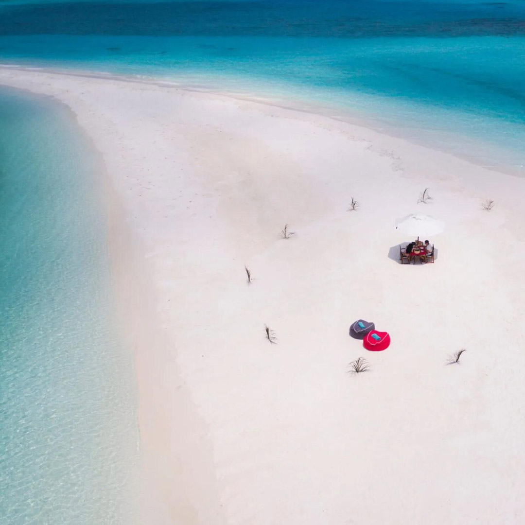 Malediven Huvafen Fushi: Sandbank